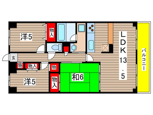 サンライズガ－デンの物件間取画像